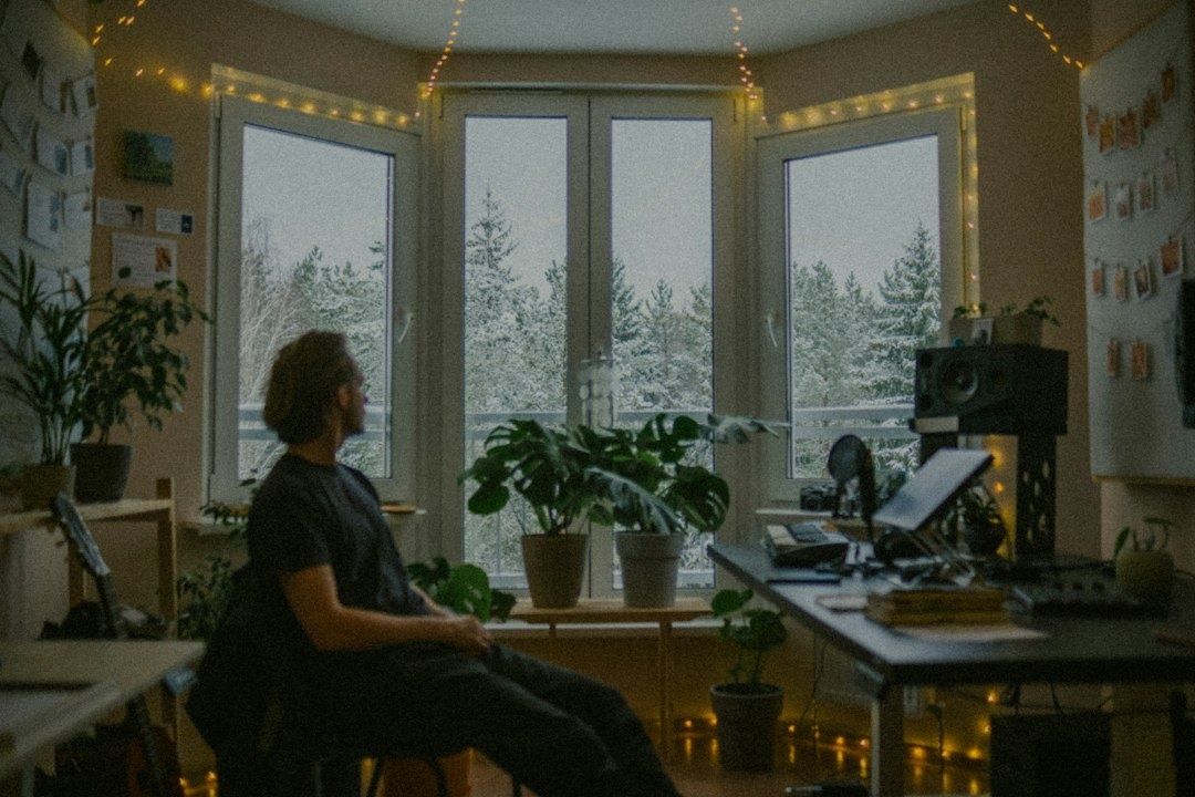 Selected 01 Person Looking Out Window Office Optimized